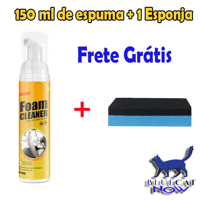 Espuma Multi Uso Foam Cleaner Spray 30/60/100/150ML + Esponja Grátis - Casa e Carro