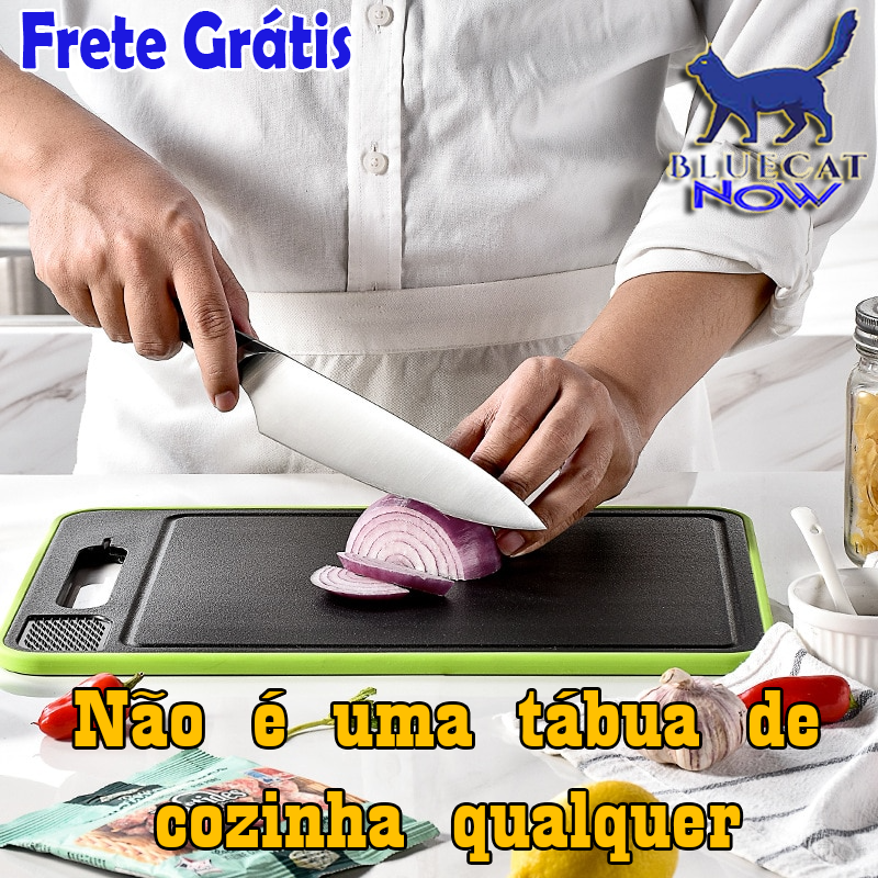 Tábua de corte de cozinha com amolador de faca , com função de descongelamento