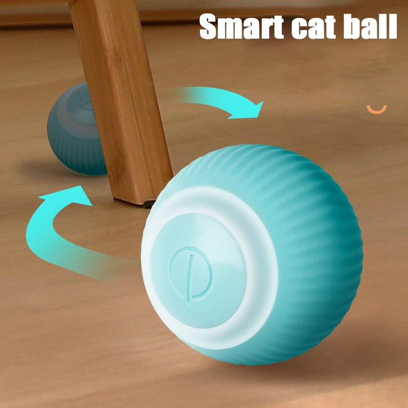 Bola inteligente para gatos com rolamento automático