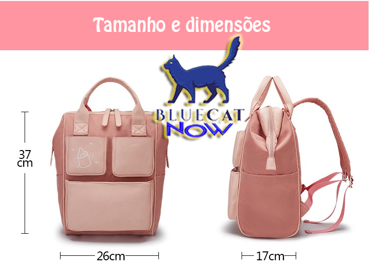 Bolsa e/ou Mochila Fashion impermeável para Mamãe elegante. Ideal para passeios curtos. Porta fraldas,  mamadeiras e pote com colheres