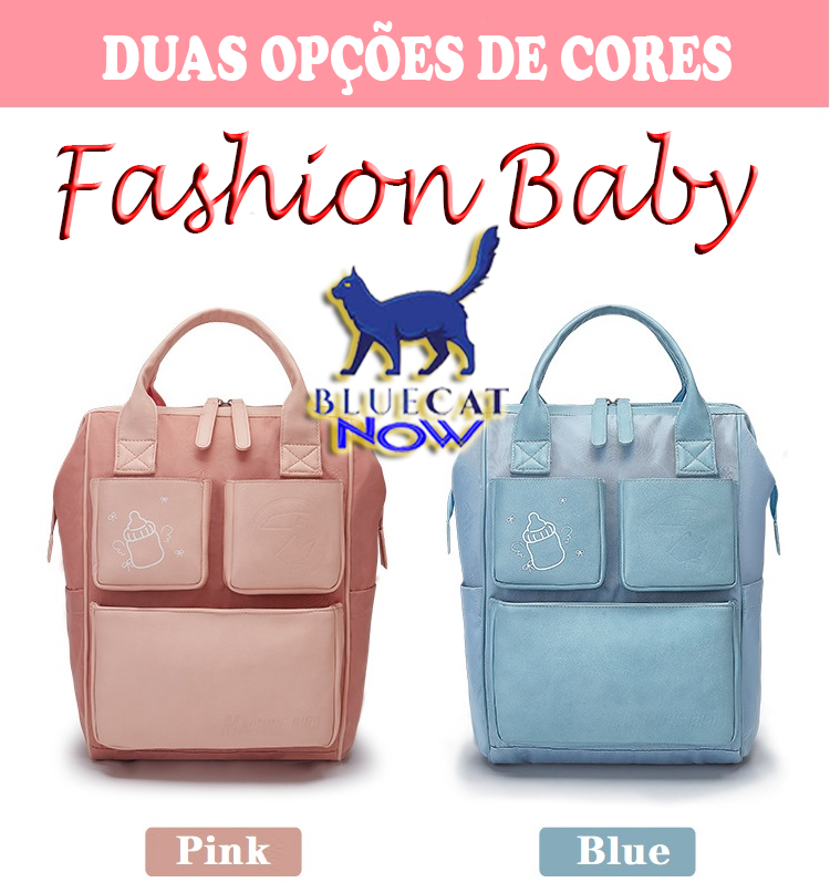 Bolsa e/ou Mochila Fashion impermeável para Mamãe elegante. Ideal para passeios curtos. Porta fraldas,  mamadeiras e pote com colheres