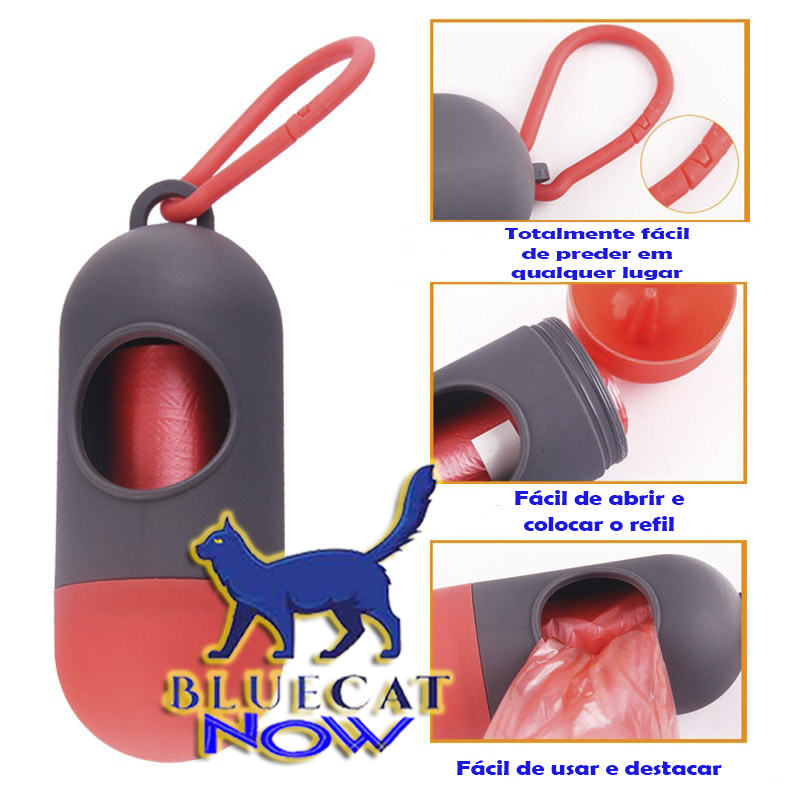 Porta saquinhos de lixo portátil, Prático para fraldas e descarte do Bebê e do Pet.