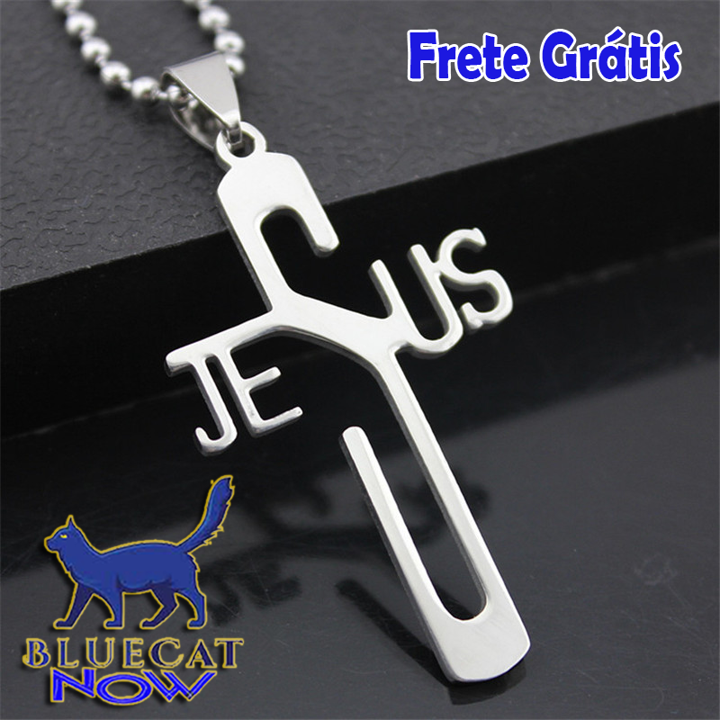 Corrente Com Crucifixo Jesus Aço Inoxidável