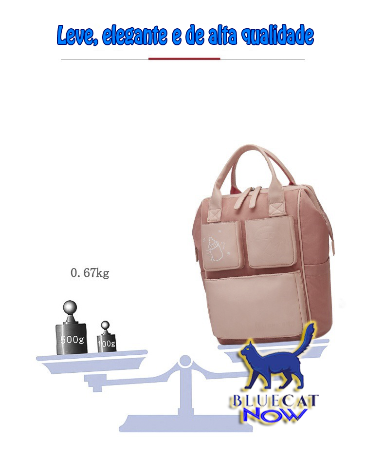 Bolsa e/ou Mochila Fashion impermeável para Mamãe elegante. Ideal para passeios curtos. Porta fraldas,  mamadeiras e pote com colheres