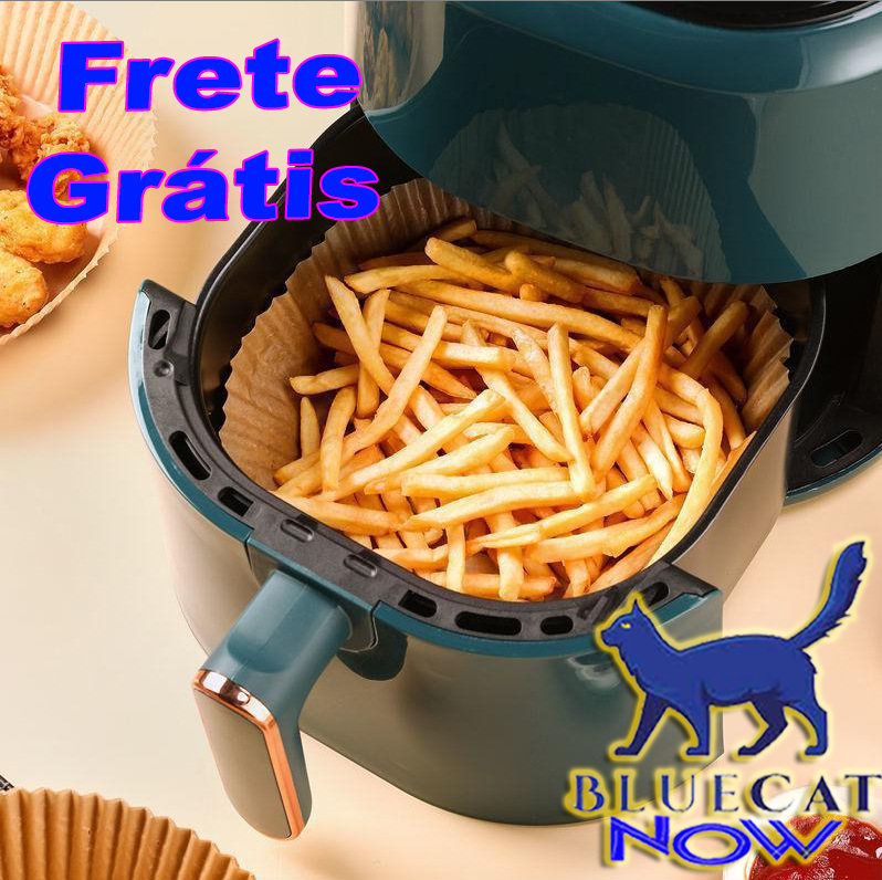 Forma para Air Fryer  Redonda e quadrada - Kit com 100 unidades de papel descartável antiaderente - Compre 3 e GANHE 5% de Desconto