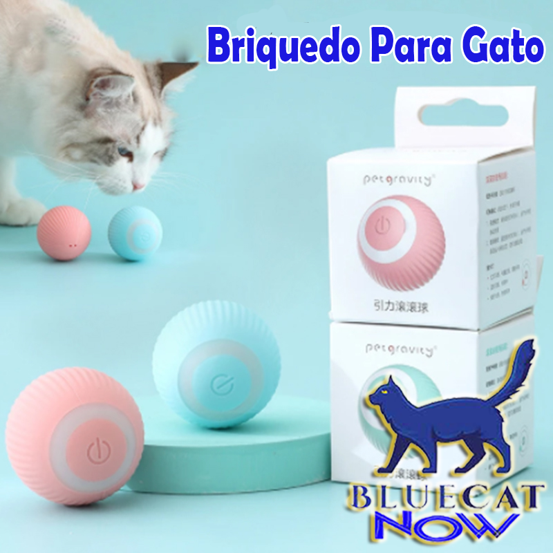 Bola inteligente para gatos com rolamento automático