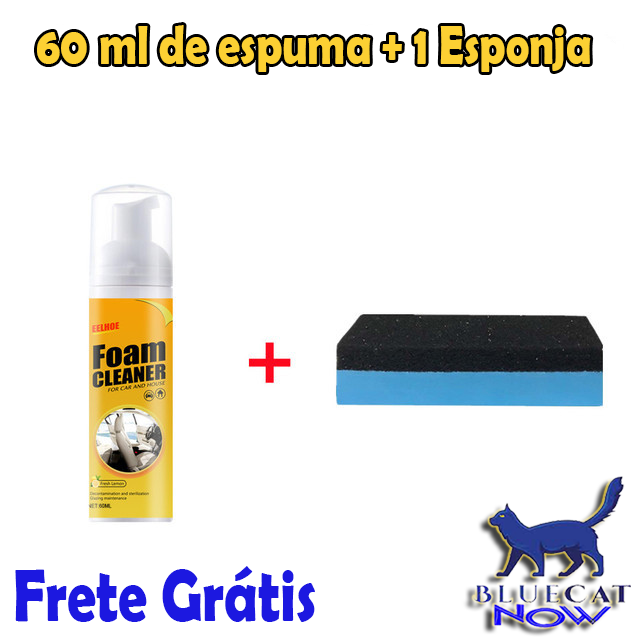 Espuma Multi Uso Foam Cleaner Spray 30/60/100/150ML + Esponja Grátis - Casa e Carro