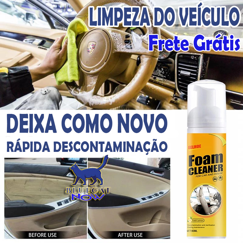 Espuma Multi Uso Foam Cleaner Spray 30/60/100/150ML + Esponja Grátis - Casa e Carro