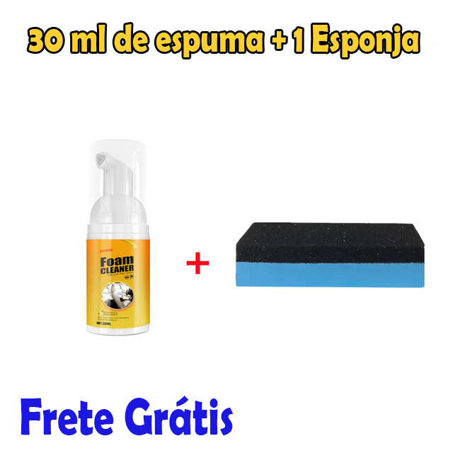 Espuma Multi Uso Foam Cleaner Spray 30/60/100/150ML + Esponja Grátis - Casa e Carro