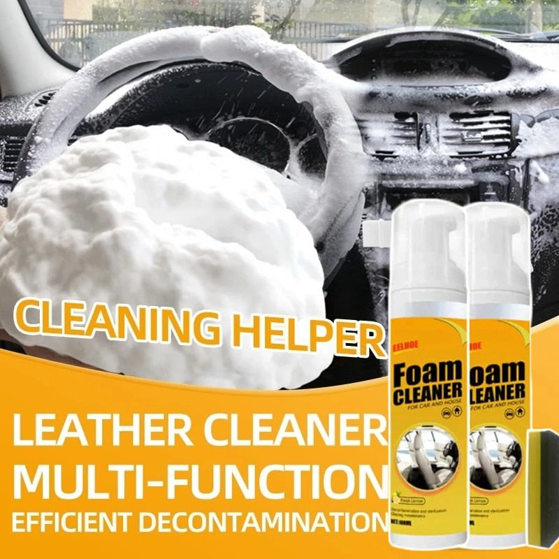 Espuma Multi Uso Foam Cleaner Spray 30/60/100/150ML + Esponja Grátis - Casa e Carro