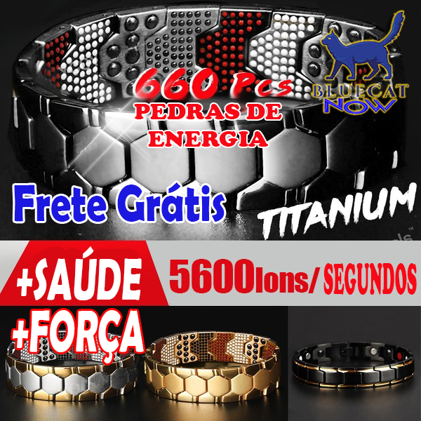 Pulseira Magnética Terapêutica 660 pçs DE ENERGIAS - Pedras de energia e designer de luxo